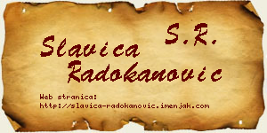 Slavica Radokanović vizit kartica